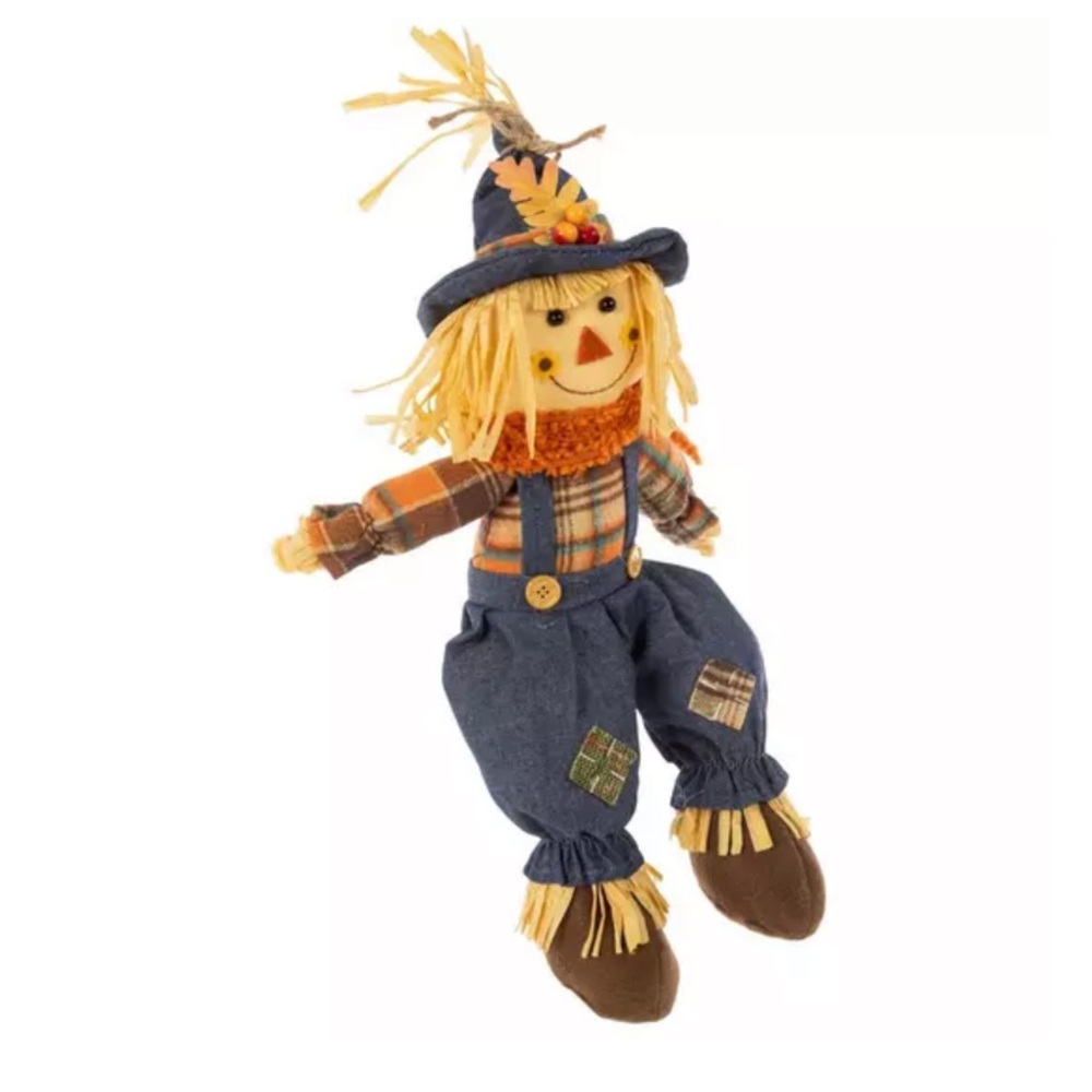 NWT- 12-1/2” Fall Harvest Scarecrow Sitter Decoration - Picture 17 of 17